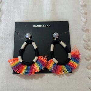 BaubleBar Multicolor Fringe Earrings